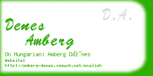 denes amberg business card